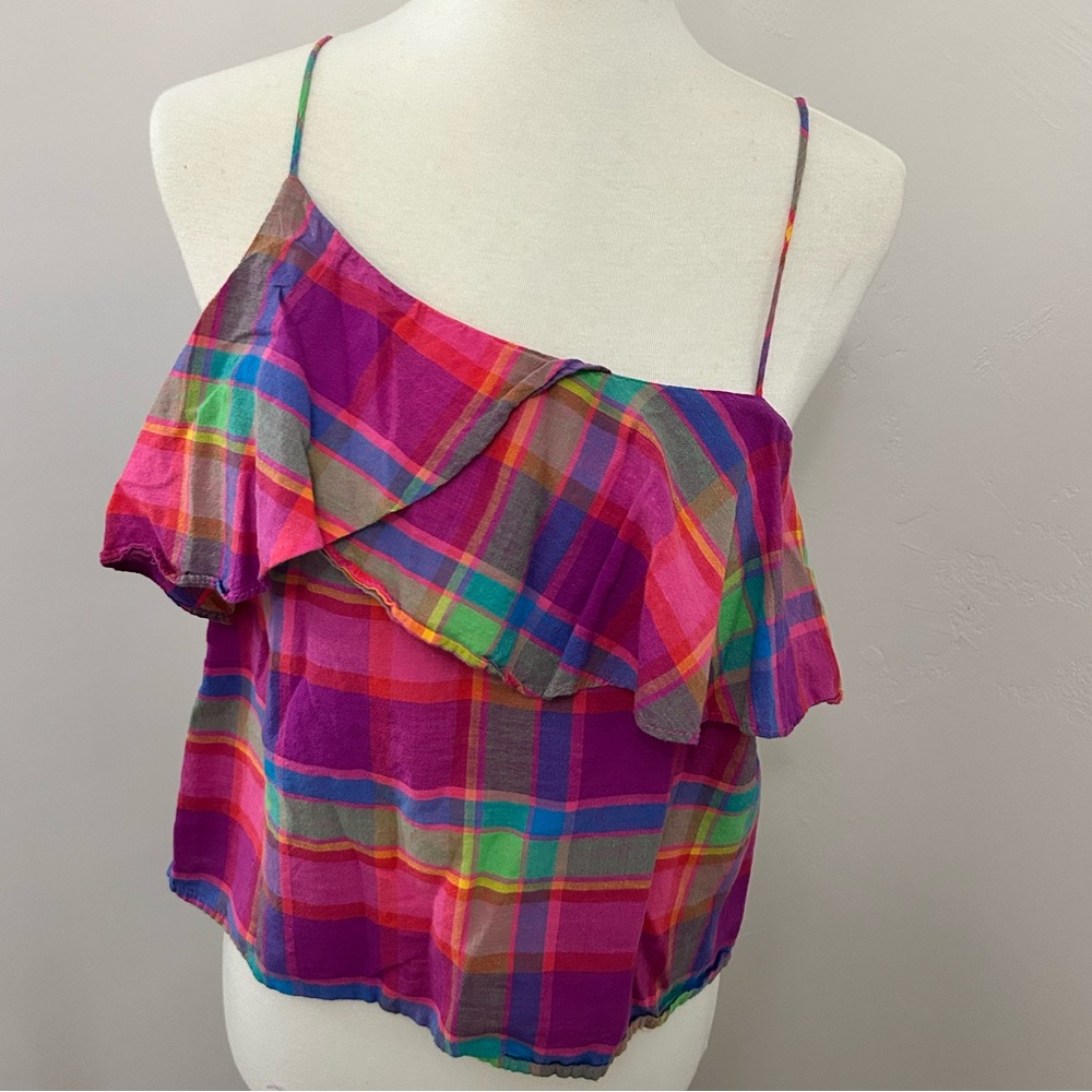Rainbow Plaid Top